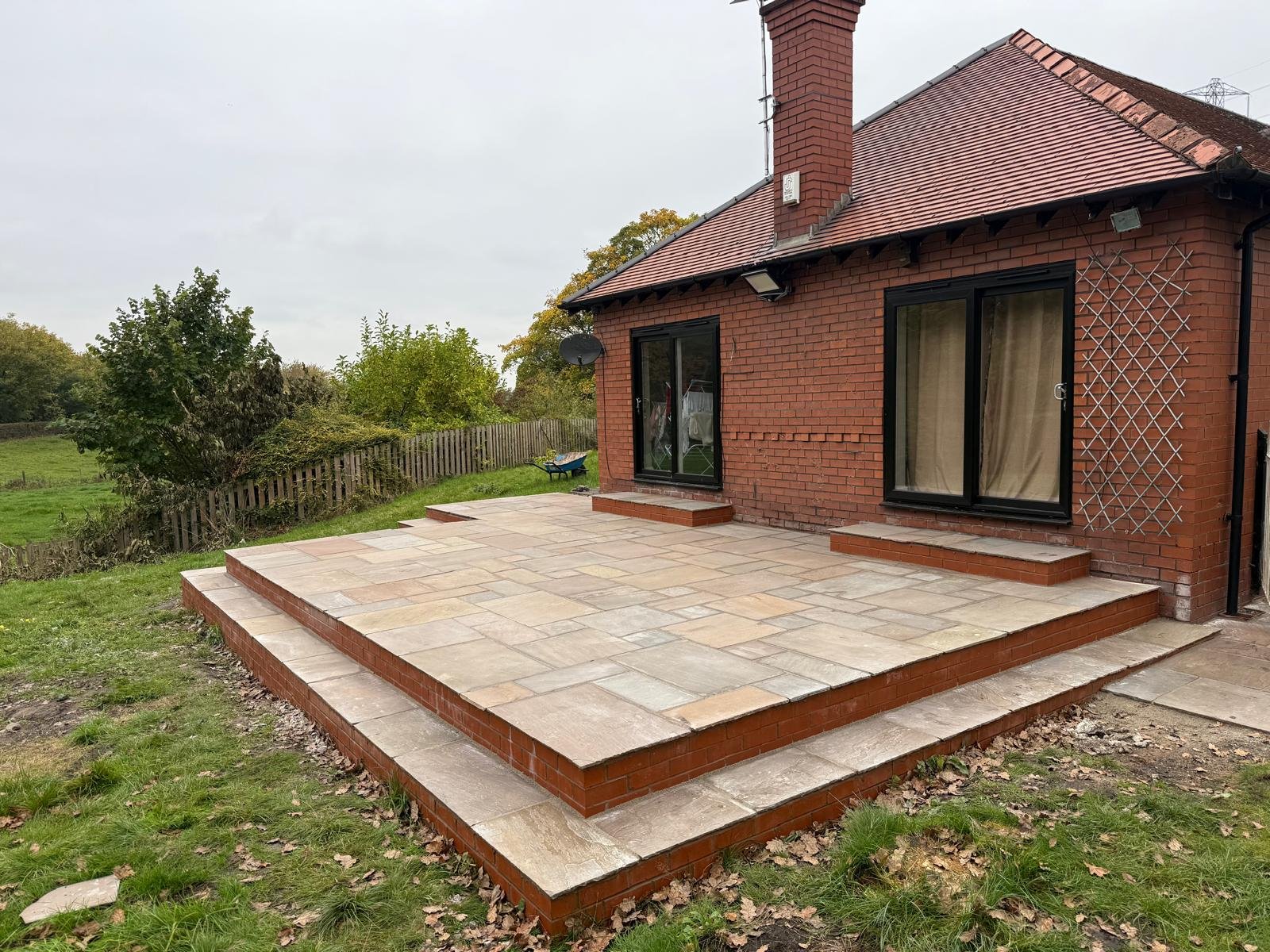 Garden walls patios and outdoor brickwork project image
