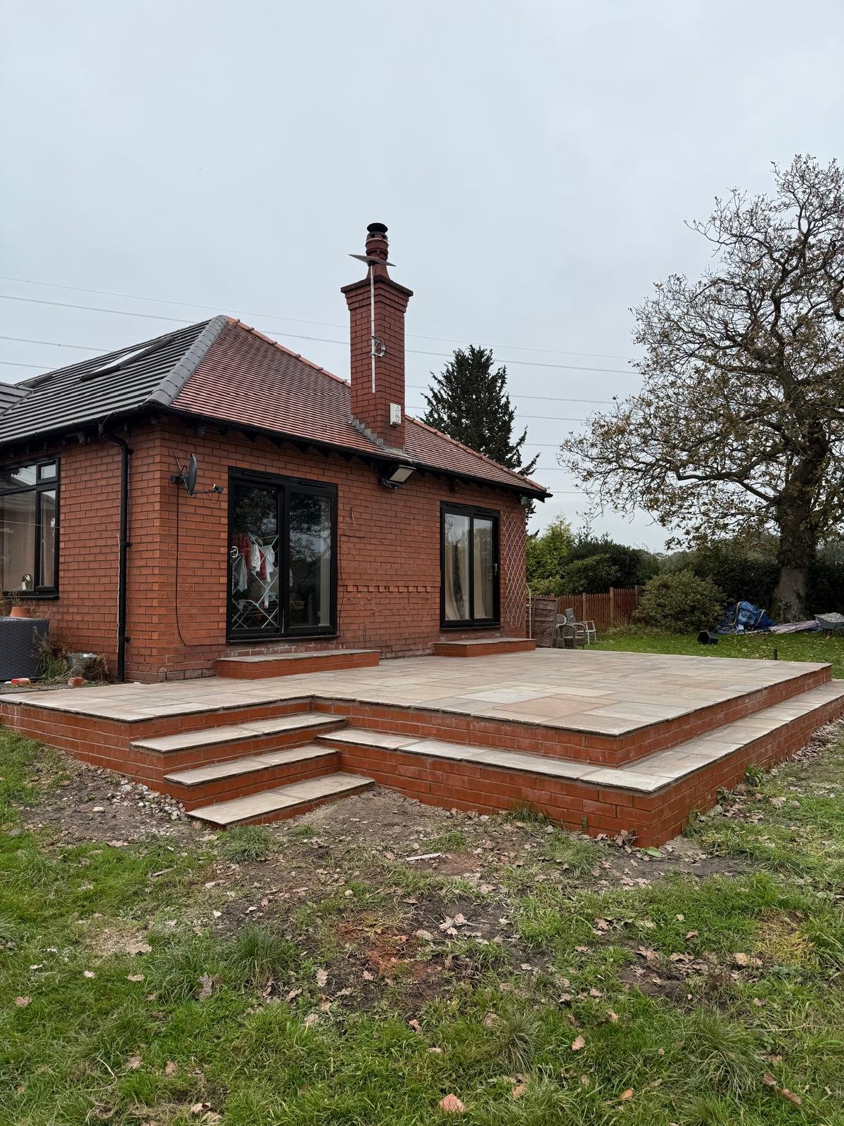 Garden walls patios and outdoor brickwork project image